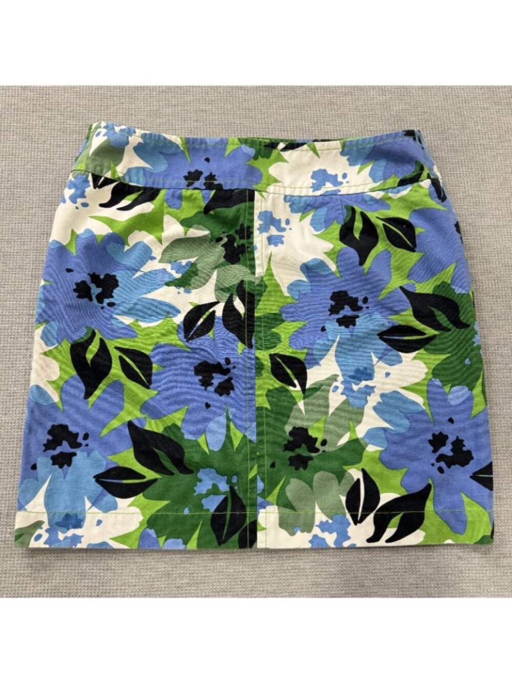Jones New York Sport Skirt Womens Size 12P Multicolor Floral Corduroy Buttons - Picture 2 of 11